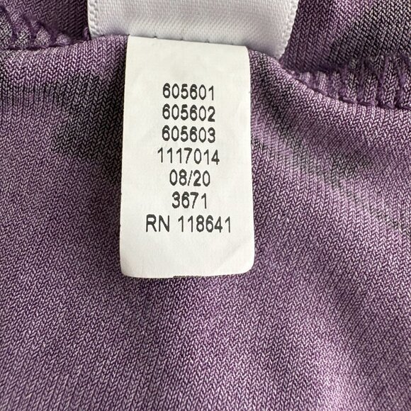 2/$30 Lane Bryant Floral Print Quarter Sleeve V-Neck Blouse Purple 10/ 12 #9928 - Picture 6 of 9